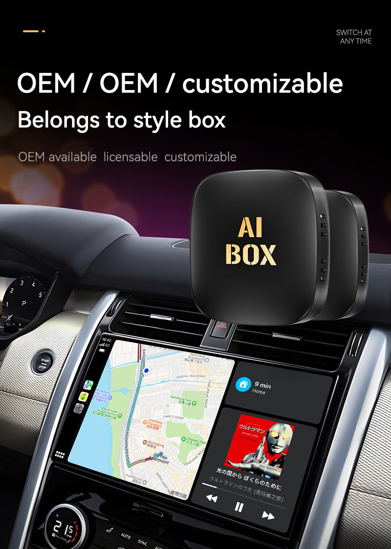 Wireless Android 13 CarPlay Adapter – AI Box with Netflix, YouTube & Android Auto (Plug & Play)